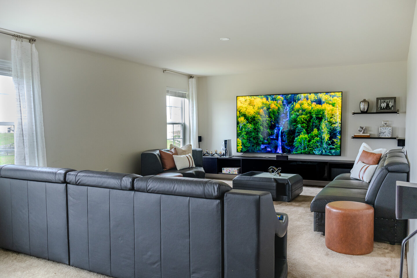 Finished living room real-estate photograph